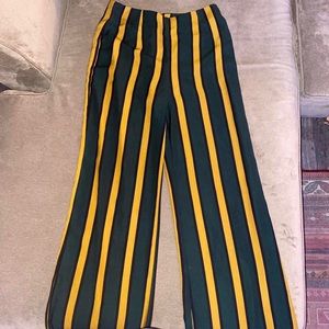 Forever21 Green and Yellow striped Pants